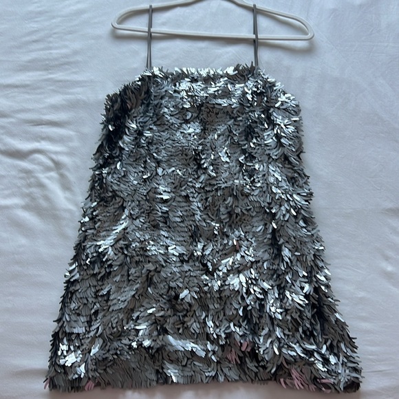 ZARA Silver Sequin Mini Dress (ZW Collection) - Picture 7 of 9